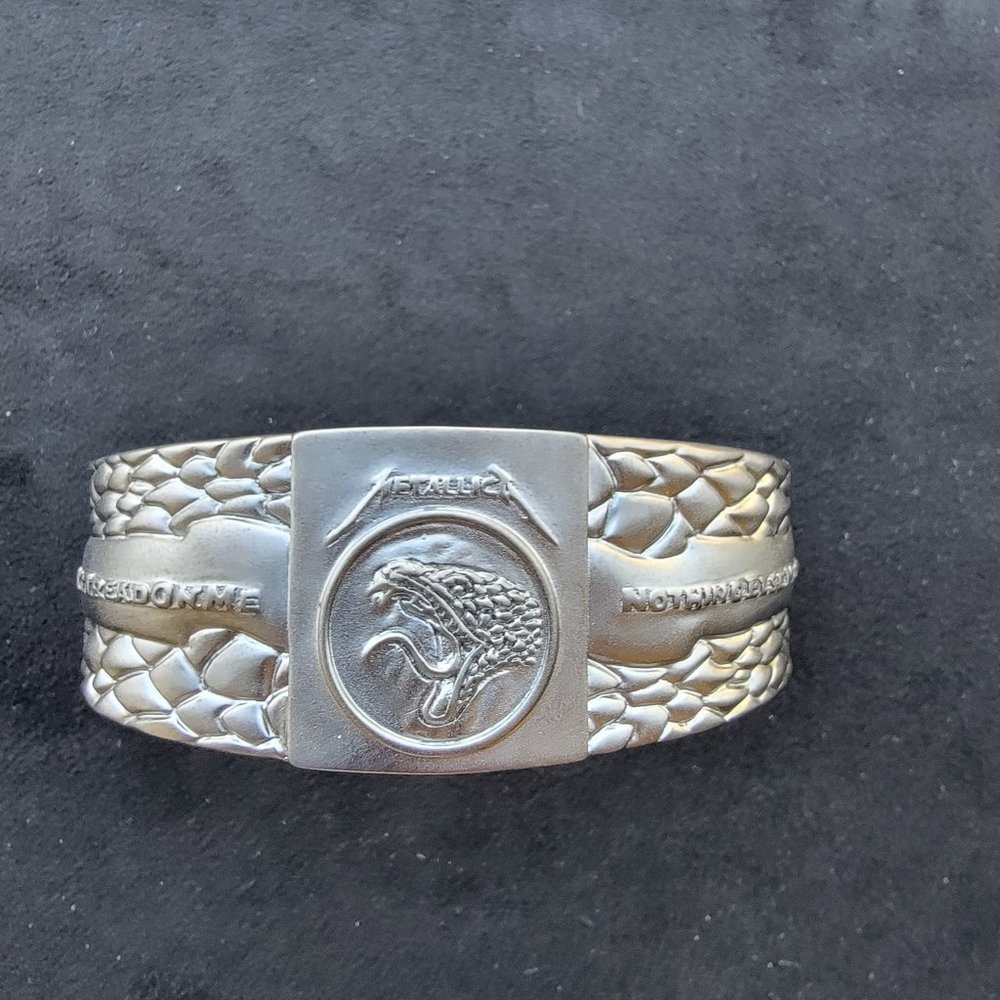 Metallica Black Gold Plated Bracelet Black Album Snake